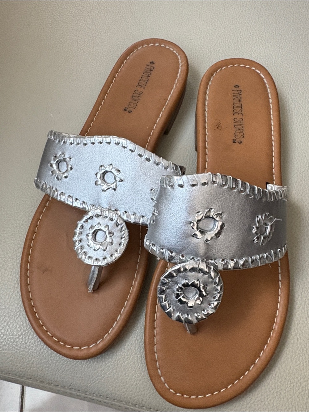 Paradise Shores Silver Embellished Toe-Post Sandals
Copy of Jack Rogers